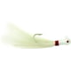 Sea Striker Popeye Bucktail Jig, 1/4 oz, 7/0 Hook, White Head/White Tail, 6/Pack, PE14W6