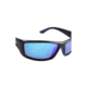 Sea Striker Rum Runner Sunglasses, Black Frame, Green Mirror Lens, Black/Blue, 30001