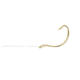 Sea Striker Snelled Hooks Wide Gap, 36in Leader, Gold, Size 2/0, 6 per Pack, S409-36-2/0