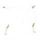 Sea Striker Spot/Whiting/Pompano Rig, #6 Pacific Bass Hooks, 2 Tone Green/Yellow Floats, SSSKF-3GY
