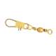 Sea Striker Twisted Barrel Swivel Size 12 w/Interlock Snap Brass 8 pack, SSTBISBR-12