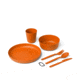 Sea to Summit Camp Dinnerware Set w/ Mesh Sack, 6 Piece, Burnt Orange, 054304