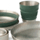Sea to Summit Detour Stainless Steel Collapsible Dinnerware Set Multi, 2P, 6-Piece, A1325