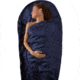 Sea to Summit Premium Silk Travel Liner, Mummy with Hood, Navy Blue, 116-34