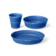 Sea to Summit XLite Collapsible Plate w/ Bowl/ Mug Set, Dark Blue, One Size, 111607
