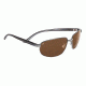 Serengeti Trapani Sunglasses - Shiny Gunmetal/Gray Stripe Frame, Drivers Polarized Lenses 7598