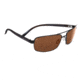 Serengeti San Remo Sunglasses - Satin Black/Gray Stripe Frame, Drivers Polarized Lenses 7605