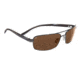 Serengeti San Remo Sunglasses - Shiny Gunmetal/Gray Stripe Frame, Drivers Polarized Lenses 7607