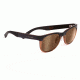Serengeti Milano Sunglasses - Satin Dark Brown/Shiny Cognac Frame, Drivers Gold Polarized Lenses 7662