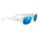 Serengeti Bianca Sunglasses, Sanded White Frame, Polarized 555nm Blue  Lens, 8207