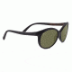 Serengeti Caterina Sunglasses, Shiny Black/Brown Wood Frame, Polarized Drivers Lens, 8186