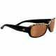 Serengeti Chloe Sunglasses - Shiny Brown Cork Black Frame and Polarized Drivers Gold Lens 7749