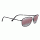 Serengeti Corleone Sunglasses,Satin Black Frame,Polarized Sedona Bi Mirror Square Lens 8417