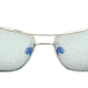 Serengeti Corleone Sunglasses, Shiny Titanium, Polarized 555nm Blue, 8418