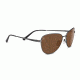 Serengeti Gloria Sunglasses,Shiny Dark Gunmetal Frame,Polarized Drivers Aviator Lens 8415
