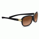 Serengeti Isola Sunglasses - Women's, Shiny Black/Satin Brass Frame, Polarized Drivers Gradient Lens, 8578