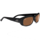 Serengeti Bianca Sunglasses 7368, Shiny Black Frame, Polarized Drivers