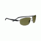 Serengeti Trapani Sunglasses - Shiny Silver Smoke Stripe Frame, 555nm Polarized Lenses 7602