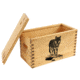Sheffield Standard Pine Craft Box, Wolf Design, Brown, 12650-2