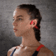 Shokz Openrun Bone Conduction Open-Ear Endurance Headphones, Red, S803-ST-RD-US