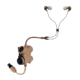 Silynx Clarus XPR Fixed Headset, w/ CA0004-04 adaptor cable, Tan CXPRFH-D-003