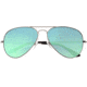 Sixty One Sunglasses Honupu Sunglasses, Silver Frame, Blue-Green Lens, Polarized, One Size, SIXS141GN