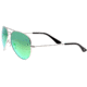 Sixty One Sunglasses Honupu Sunglasses, Silver Frame, Blue-Green Lens, Polarized, One Size, SIXS141GN