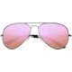 Sixty One Sunglasses Honupu Sunglasses, Silver Frame, Pink Lens, Polarized, One Size, SIXS141PK