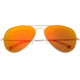 Sixty One Sunglasses Honupu Sunglasses, Silver Frame, Red-Orange Lens, Polarized, One Size, SIXS141RD