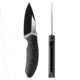 Skallywag Tactical Crows Nest Fixed Blade Knife, 3.5in, 440c Stainless Steel, Drop Point Blade, G10 Handle, Black, Crows Nest-Black