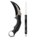 Skallywag Tactical Deep 6 Karambit Fixed Blade Knife, 4 in, 440c Stainless Steel, Hawkbill Blade, G10 Handle, Black, Deep 6 Karambit- Black