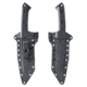 Skallywag Tactical Riptide Tanto Serrated Fixed Blade Knife, 6.35 in, D2, Tanto Blade, G10 Handle, Black, RTSB