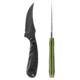 Skallywag Tactical Scorpion Pro Fixed Blade Knife, 2.75in, Steel 440c, Persian, G10 Zombie Green Handle, Black, Scorpion Pro - Zombie Green