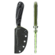 Skallywag Tactical Scorpion Pro Fixed Blade Knife, 2.75in, Steel 440c, Persian, G10 Zombie Green Handle, Black, Scorpion Pro - Zombie Green