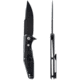 Skallywag Tactical Tactical Iron Jaw Folding Knife, 3.4in, D2, Straight Back, G10/Titanium, Black, Iron Jaw