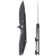 Skallywag Tactical Tactical Iron Jaw Folding Knife, 3.4in, D2, Straight Back, G10/Titanium, Black, Iron Jaw