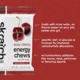 Skratch Labs Energy Chews Sport Fuel, Sour Cherry with Caffeine, 50g Seving, 10 Pack Singles, ECS-SC-50g/10