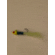 Slaters Jigs Light-nin Flash Jig Number 4 Sickle Hk-1/32 Oz. Chartreuse Head / Blue Flash Body / Chartreuse Tail w/Streamers 12/CD, LF898T-32-12