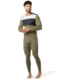 Smartwool Classic Thermal Merino Base Layer Colorblock Crew - Mens, K66 Winter Moss Heather, Large, SW016353K66L