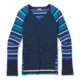 Smartwool Edgewood Striped V-Neck Sweater - Womens, Alpine Blue Heather, Extra Large, SW016393B26-XL