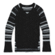 Smartwool Edgewood Striped V-Neck Sweater - Womens, Black, Large, SW016393001-L