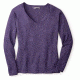 Smartwool Granite Falls Micro Stripe V-Neck Sweater - Womens, Mountain Purple Heather, Extra Small, SW000126592XS