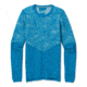 Smartwool Intraknit Merino 200 Pattern Crew - Womens, Ocean Abyss/Wave Blue Floral Scape, Large, SW016412F34-L