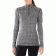 Smartwool Merino 250 Base Layer Pattern 1/4 Zip, Dogwood White/Black, Extra Small, SW0NP222440XS