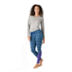 Smartwool Merino 250 Baselayer Colorblock Bottom - Womens, Alpine Blue/Modern Plaid, Extra Small, SW016383F54-AB/MP-XS