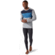 Smartwool Merino 250 Baselayer Colorblock Crew - Mens, Light Gray Heather/Neptune Blue Heather, Large, SW016353H87L