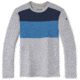 Smartwool Merino 250 Baselayer Colorblock Crew - Mens, Light Gray Heather/Neptune Blue Heather, Large, SW016353H87L