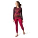 Smartwool Merino 250 Baselayer Pattern 1/4 Zip - Womens, Woodsmoke Forest Scape, Extra Small, SW016375E44-XS