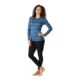 Smartwool Merino 250 Baselayer Pattern Crew - Womens, Alpine Blue/Modern Plaid, Extra Small, SW016371F54-AB/MP-X-Small