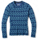 Smartwool Merino 250 Baselayer Pattern Crew - Womens, Alpine Blue/Modern Plaid, Extra Small, SW016371F54-AB/MP-X-Small